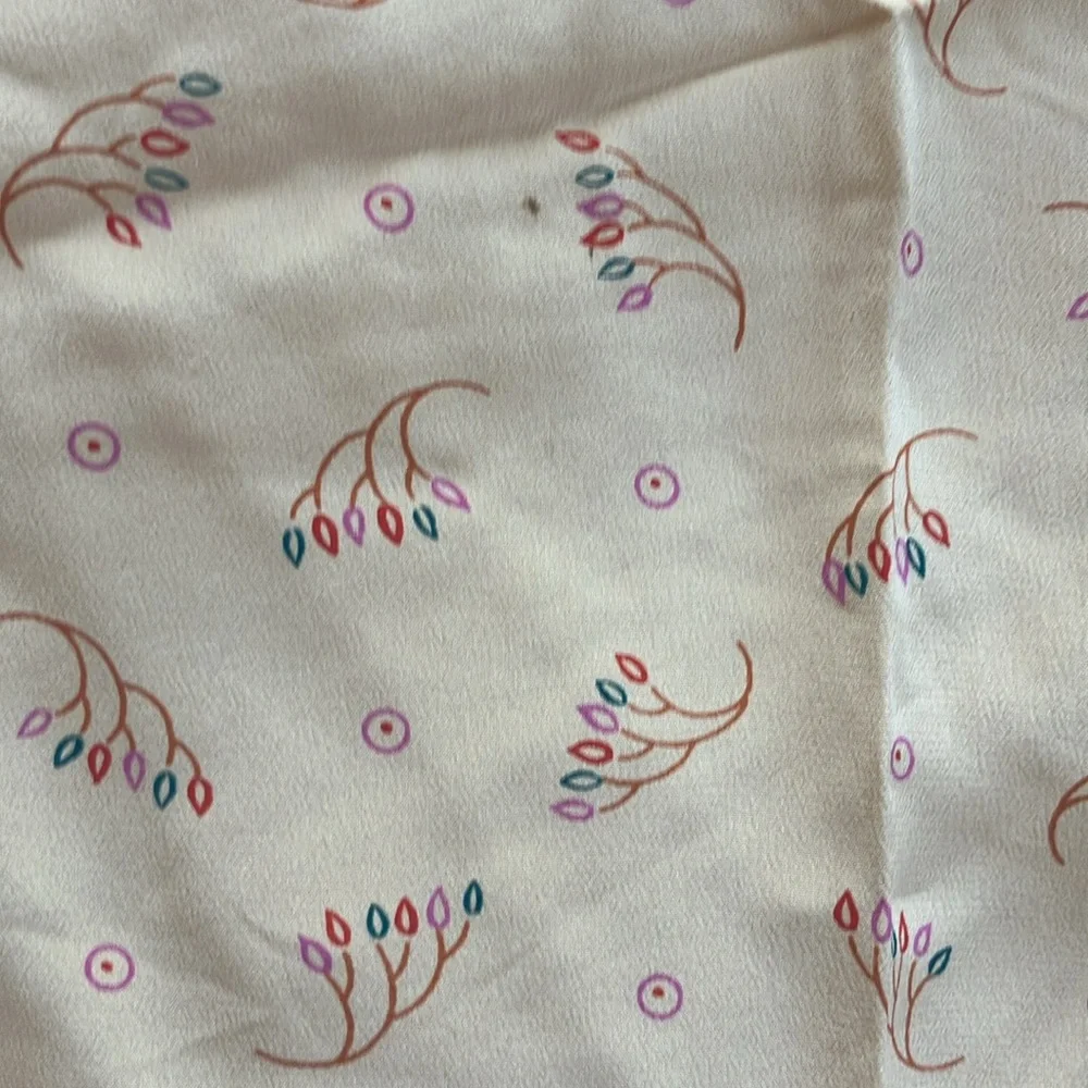 Vintage secular silk neck scarf floral